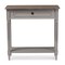 Baxton Studio Edouard White Wash Distressed Two-tone 1-drawer Console Table 121-6654 - alternate 1